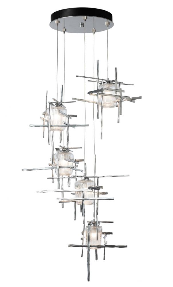 Tura 5-Light Seeded Glass Pendant