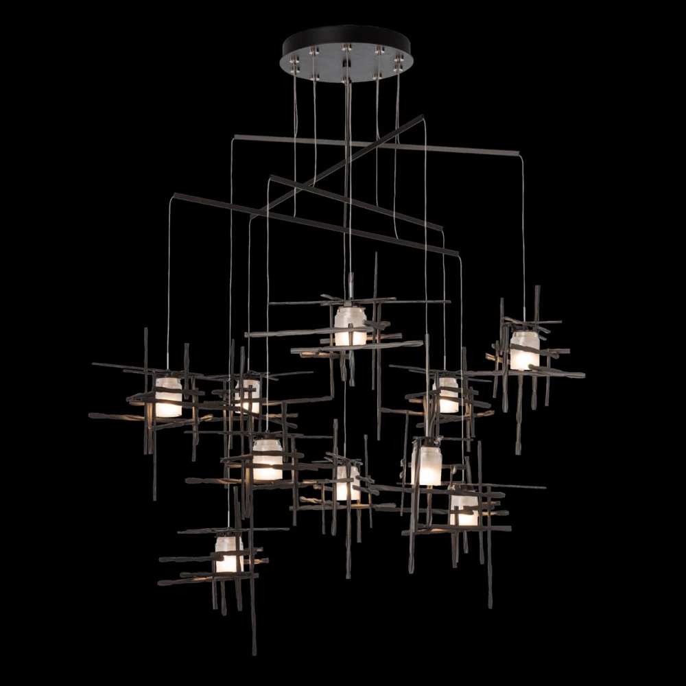 Tura 10-Light Frosted Glass Mobile Pendant