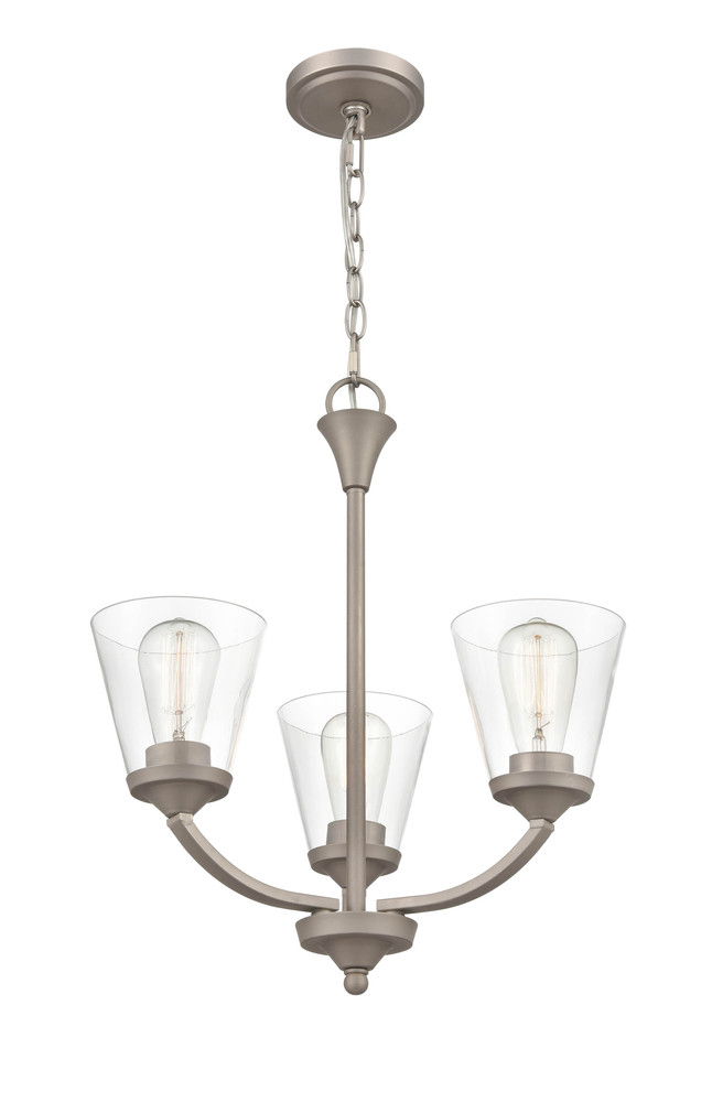 Josleen 3-Light Chandelier Ceiling Light Satin Nickel