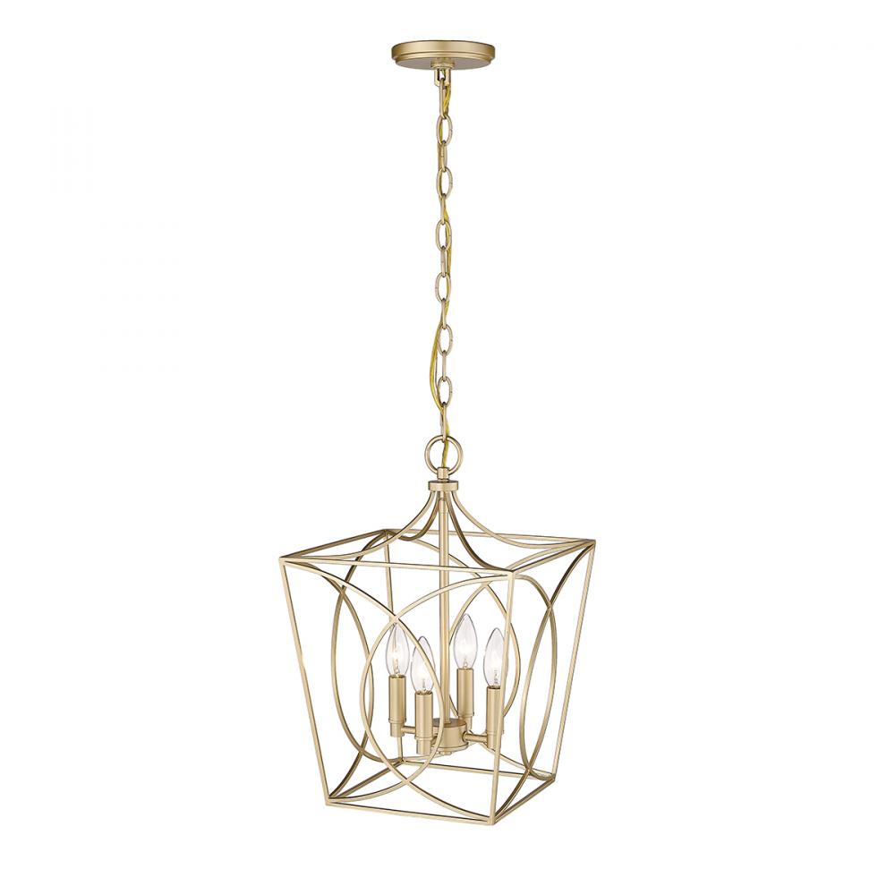 Tracy 4-Light Pendant light Painted Modern Gold
