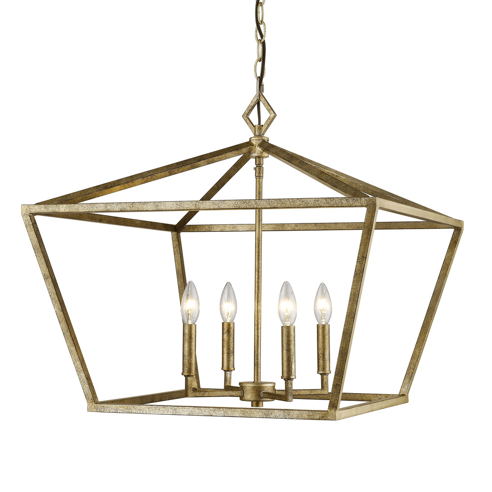 4-Light Pendant light Vintage Gold