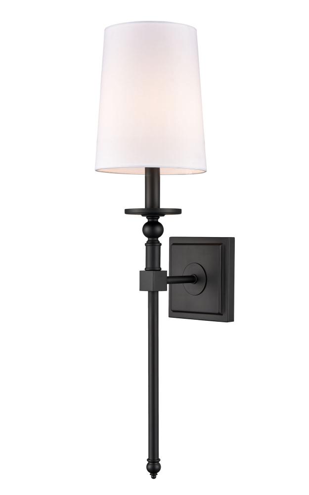 1-Light Wall Sconce Matte Black