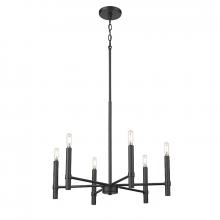 Millennium 25606-MB - Skyva 24.25" Wide 6-Light Chandelier - Matte Black