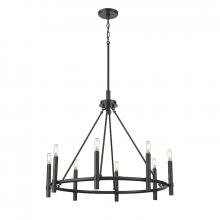 Millennium 25608-MB - Skyva 30" Wide 8-Light Chandelier - Matte Black