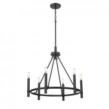 Millennium 25656-MB - Skyva 25" Wide 6-Light Chandelier - Matte Black