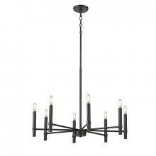 Millennium 25708-MB - Skyva 30.25" Wide 8-Light Chandelier - Matte Black