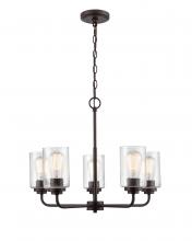 Millennium 9605-RBZ - Moven 5-Light Chandelier Ceiling - Rubbed Bronze