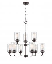 Millennium 9609-RBZ - Moven 9-Light Chandelier Ceiling - Rubbed Bronze