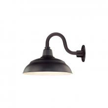 Millennium RWHS14-SB - R Series 1-Light Warehouse Shade Satin Black