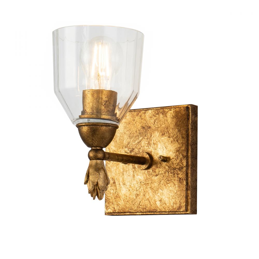 Felice 1 Light Vanity in Antique Gold