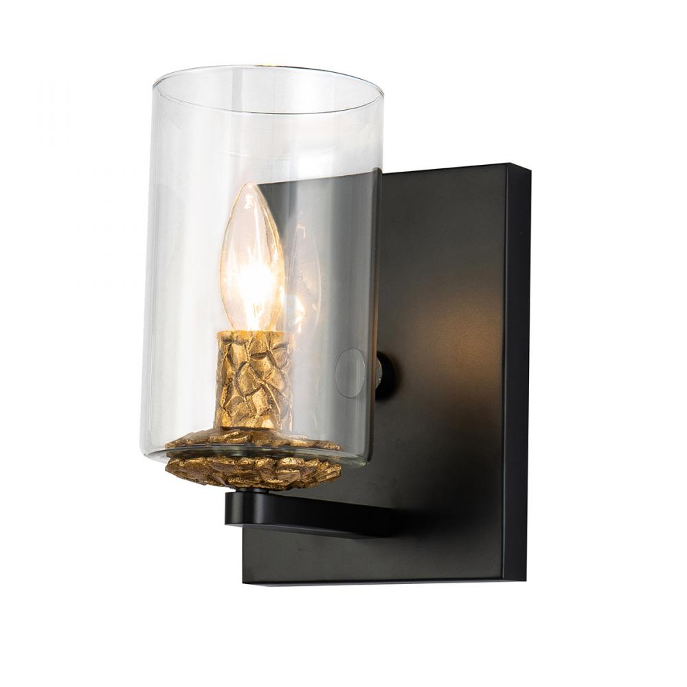 Bolivar 1 Light Vanity in Matte Black