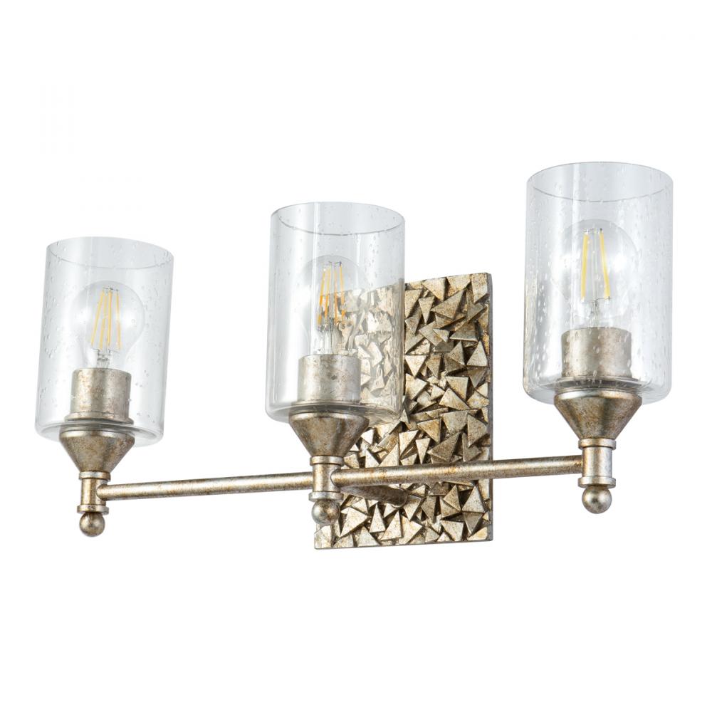 Mosaic 3 Light Vanity In Antique Silver