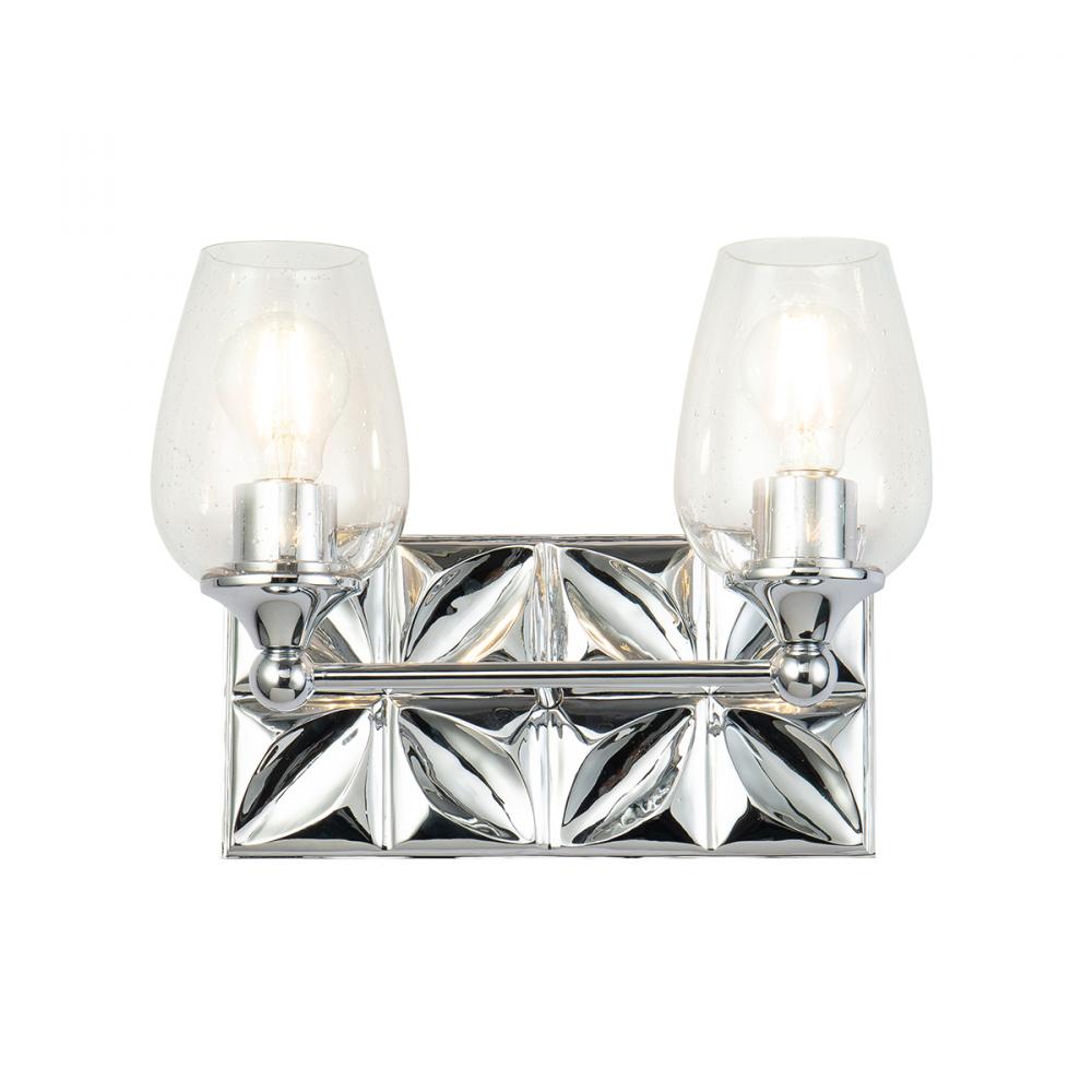 Epsilon Modern 2 Light Vanity in Polished Chrome