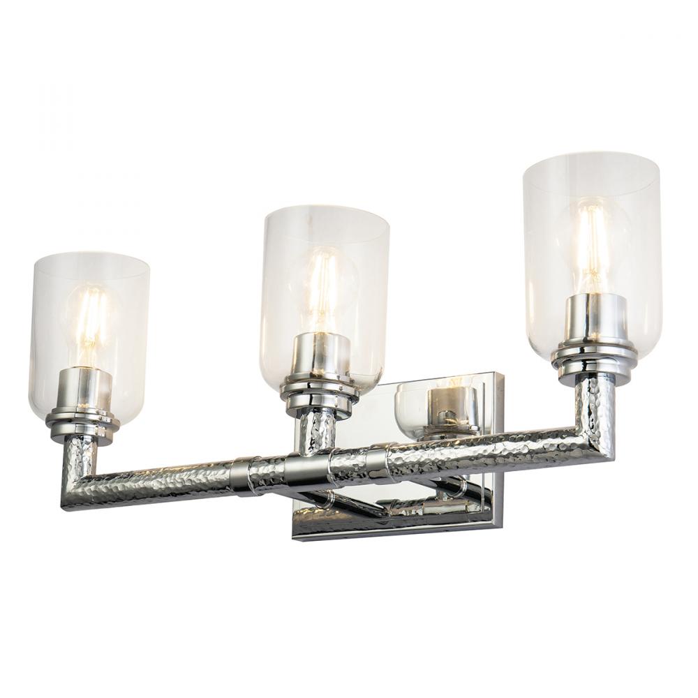 Rampart 3 Light Vanity  in Polished Chrome