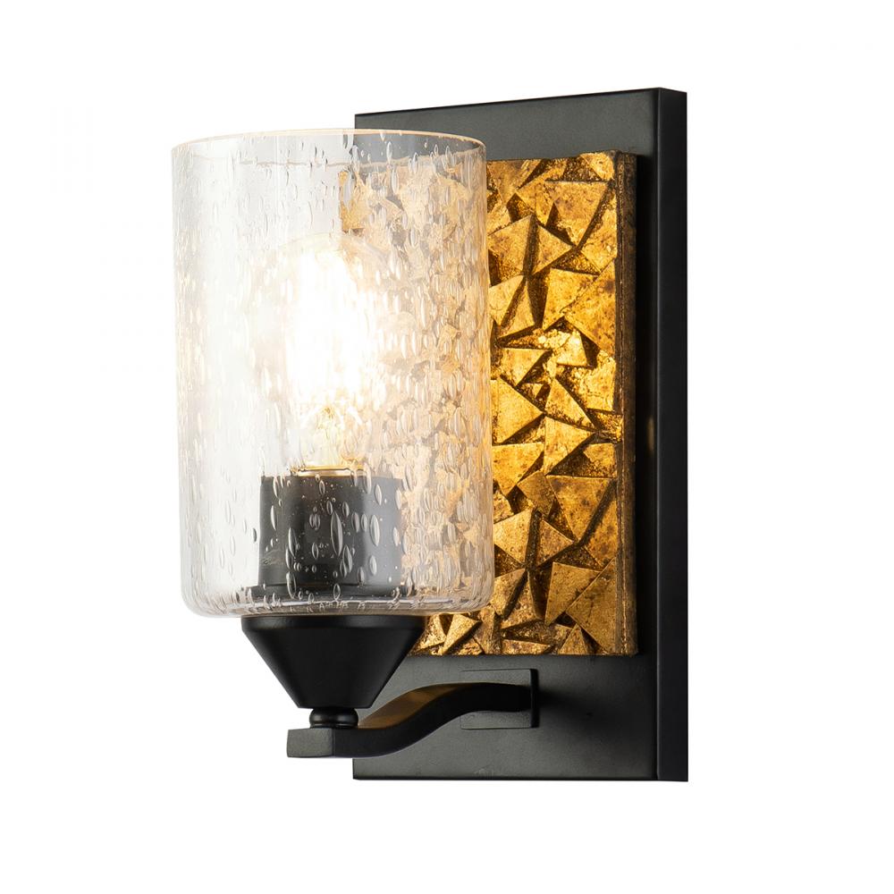 Bocage 1 Light Vanity in Matte Black And Gold