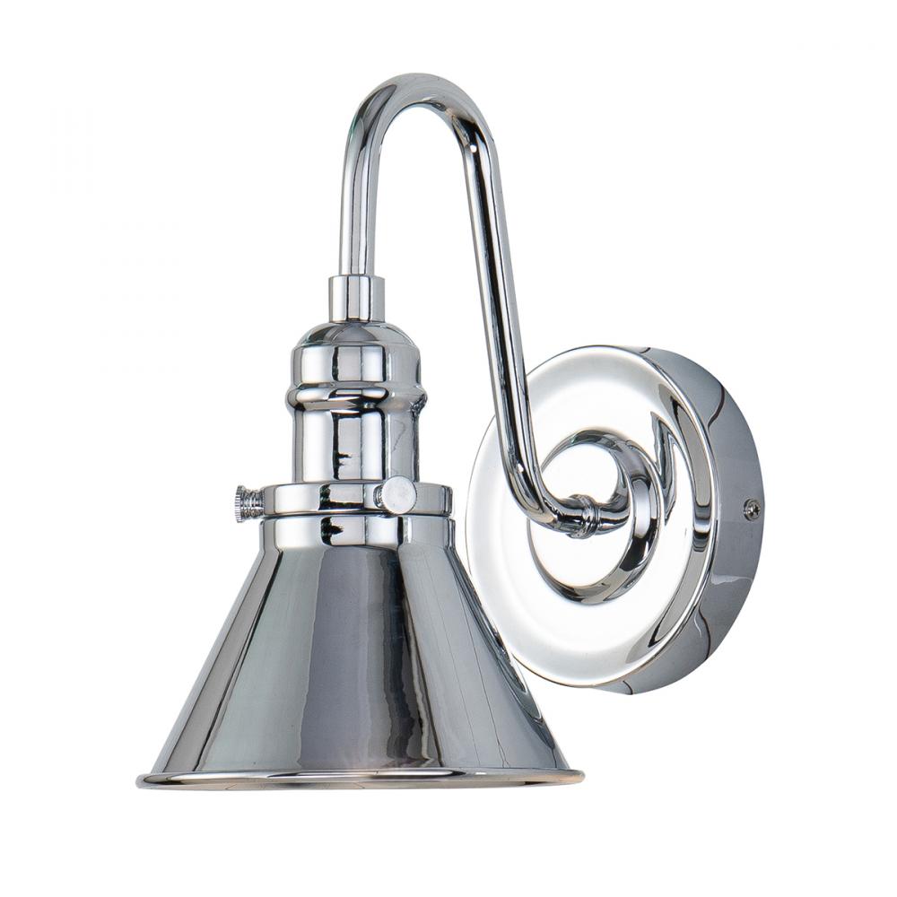Provence 1 Light Vanity in Polished Chrome