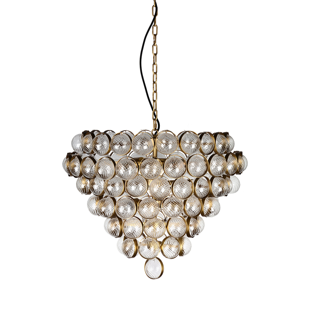 Bouquet Glass & Gold Chandelier