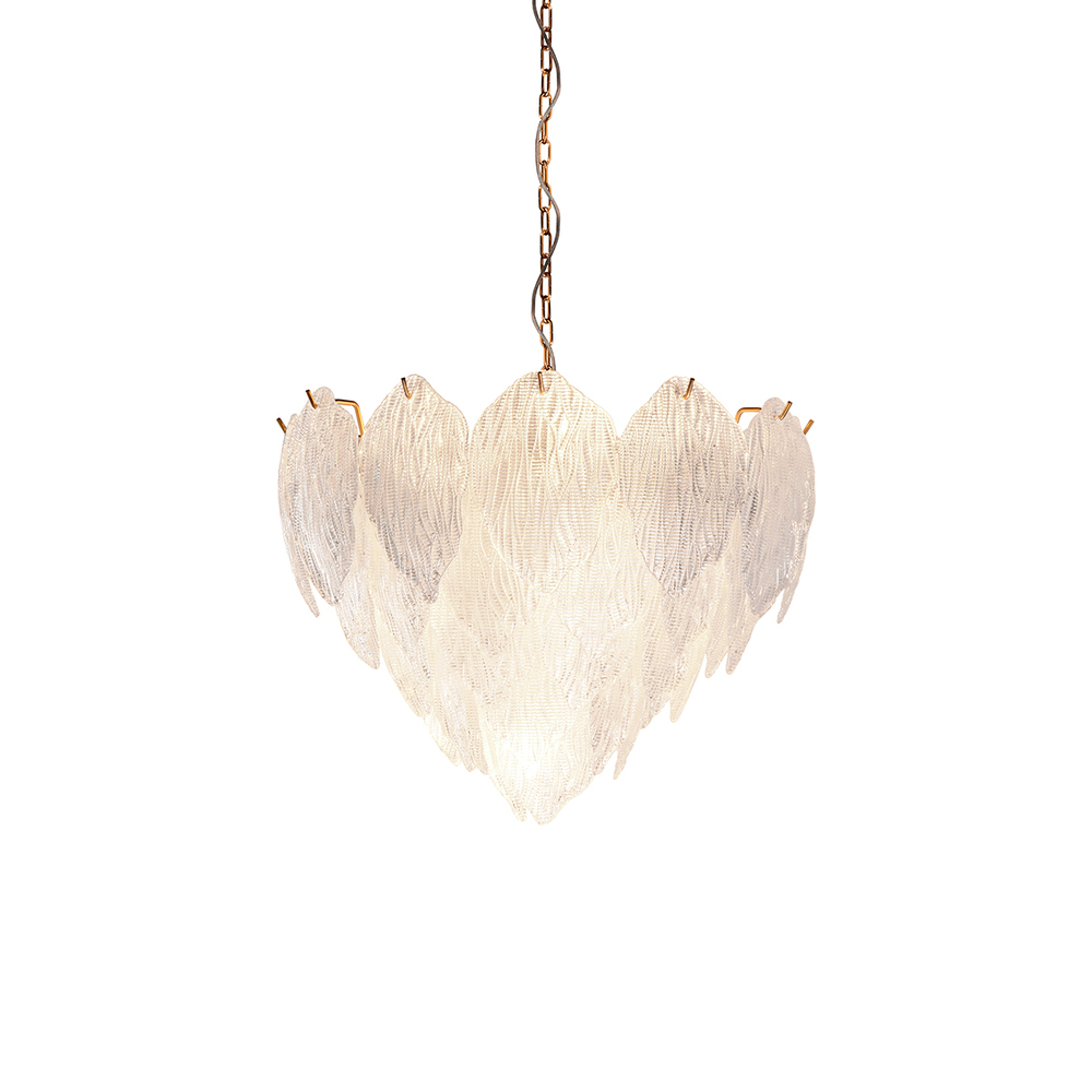 Acanthus Modern Glass Small Chandelier