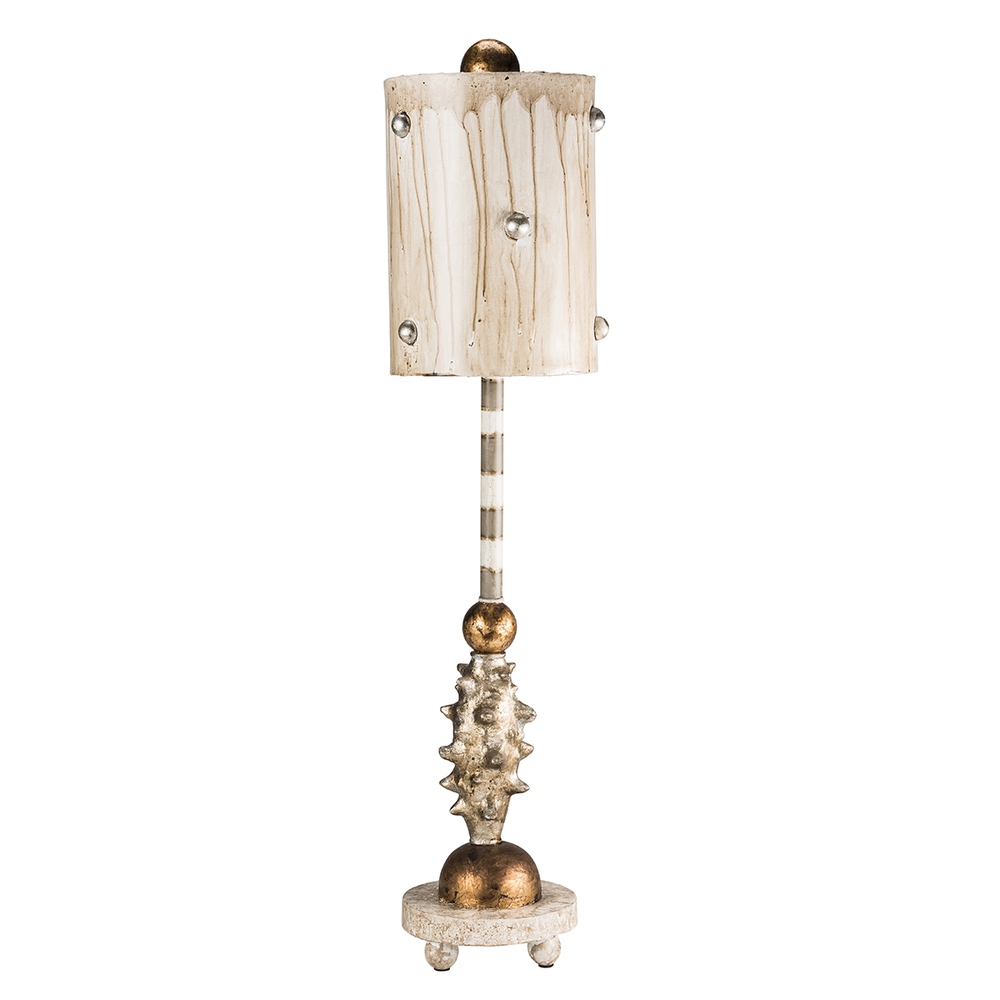 Pome Creamy Gold and Silver Accent Table Lamp