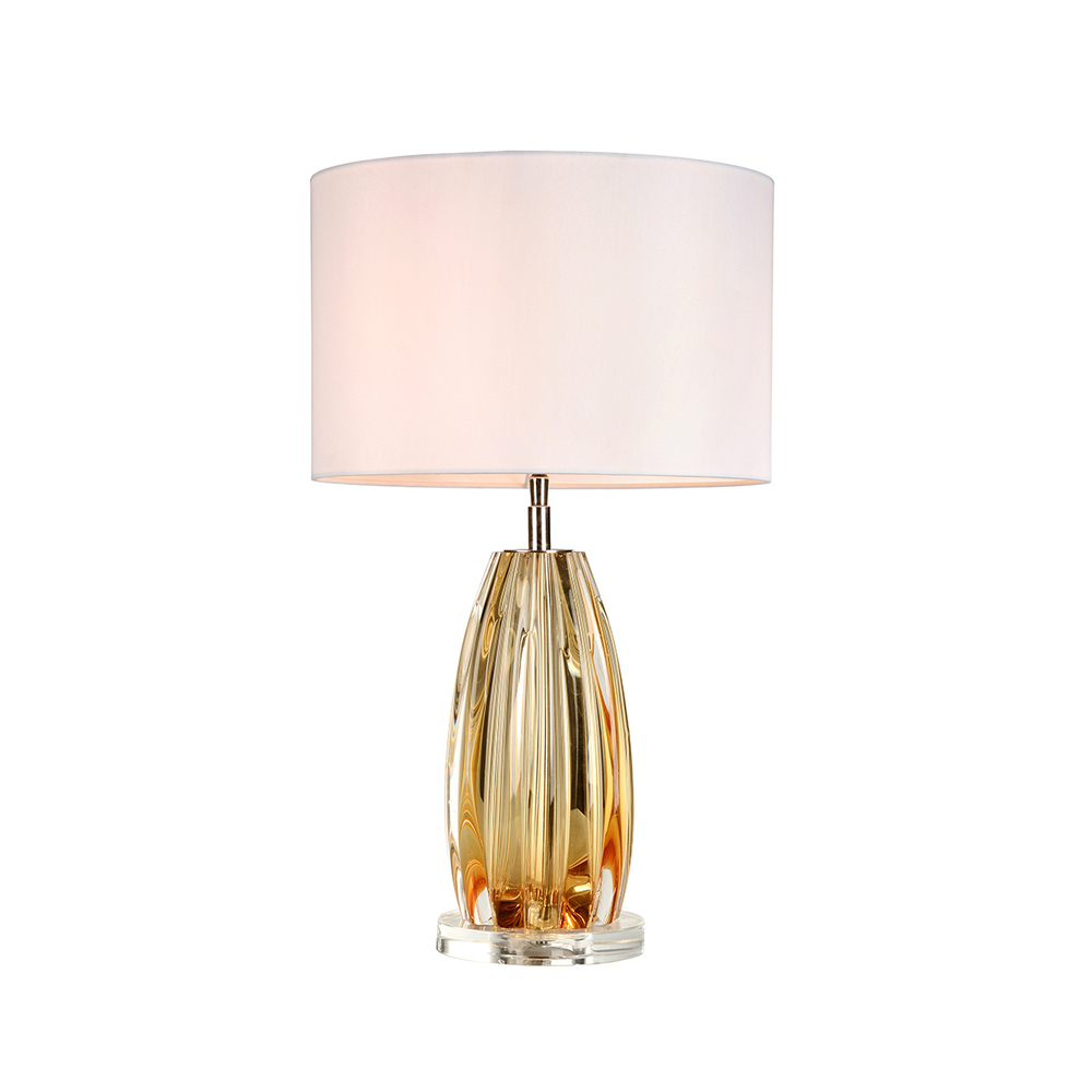 Cognac Glass Accent Table Lamp