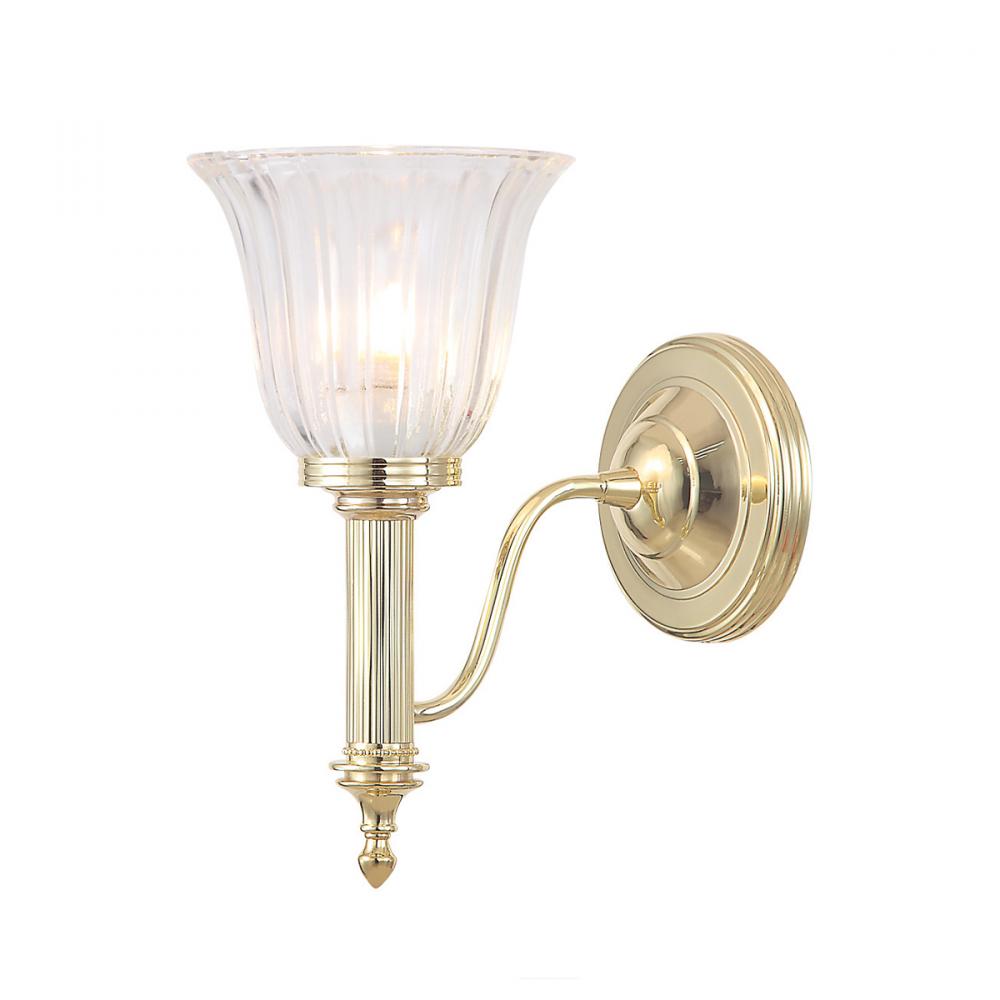 Carroll1 1 Light Vanity in Polished Bronze