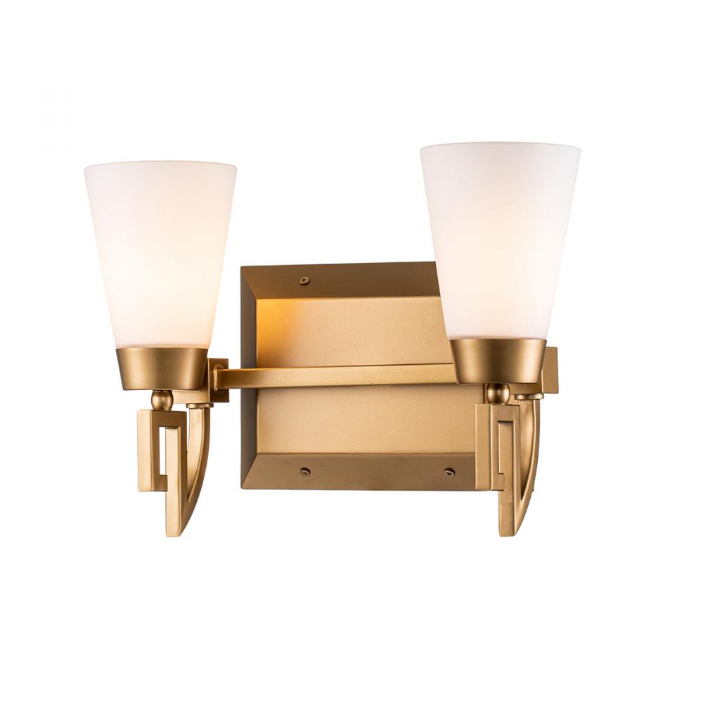 Lemuria 2 Light Vanity in Lacquered Gold