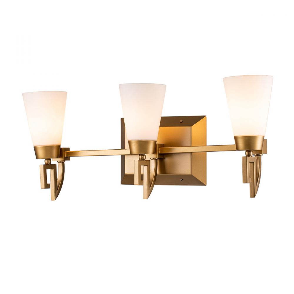 Lemuria 3 Light Vanity in Lacquered Gold