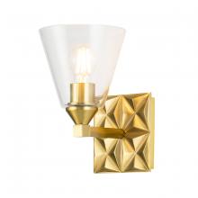 Lucas McKearn bb1302agb-1 - Alpha 1 Light Vanity With Glass in Aged Gold Brass