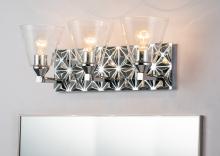 Lucas McKearn bb1302pc-3 - Alpha 3 Vanity With Clear Glass in Polished Chrome