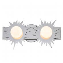 Lucas McKearn bb90417pc-2 - Soleil 2 Light Vanity Silver Star in Polished Chrome