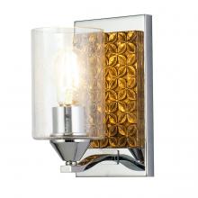 Lucas McKearn bb90587pc-1b2g - Arcadia 1 Light Vanity in Polished Chrome and Gold