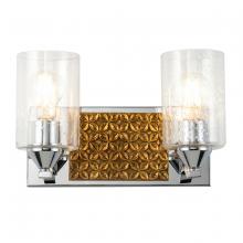 Lucas McKearn bb90587pc-2b2g - Arcadia 2 Light Vanity in Polished Chrome and Gold