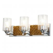 Lucas McKearn bb90587pc-3b2g - Arcadia 3 Light Vanity in Polished Chrome and Gold