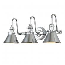 Lucas McKearn bb90684pc-3 - Provence 3 Light Vanity in Polished Chrome