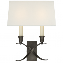 Visual Comfort & Co. Signature Collection ALL US CHD 1190BZ-L - Cross Bouillotte Small Sconce