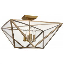 Visual Comfort & Co. Signature Collection ALL US JN 4240HAB-CG - Lorino Large Semi-Flush Mount