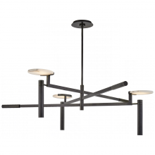 Visual Comfort & Co. Signature Collection ALL US KW 5602BZ-ALB - Melange Large Floating Disc Chandelier