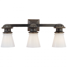 Visual Comfort & Co. Signature Collection ALL US SL 2153BZ-WG - New York Subway Triple Light