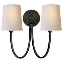 Visual Comfort & Co. Signature Collection ALL US TOB 2126BZ-NP - Reed Double Sconce