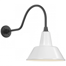 Visual Comfort & Co. Signature Collection ALL US TOB 2802MBK/S1-WHT - Academy 23" Flynn Barn Light