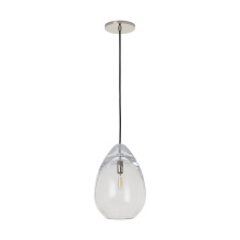 Visual Comfort & Co. Modern Collection SLPD279CN - Sean Lavin Alina 1-light dimmable medium accent pendant with polished nickel finish and glass shade