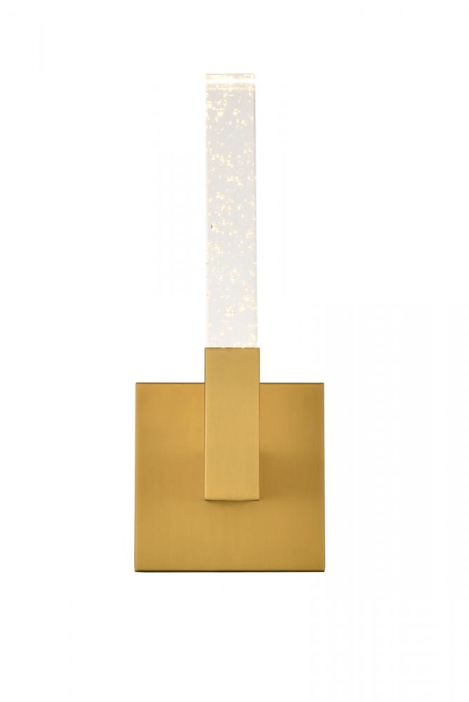 Noemi Wall sconce W6" E6.5" H14.5" L1 DIM 3CCT Satin Gold