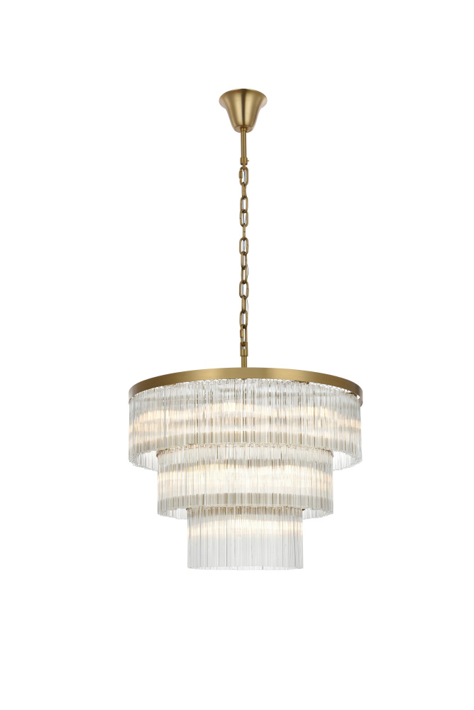 Pendant D32"H24"L18 Satin Gold