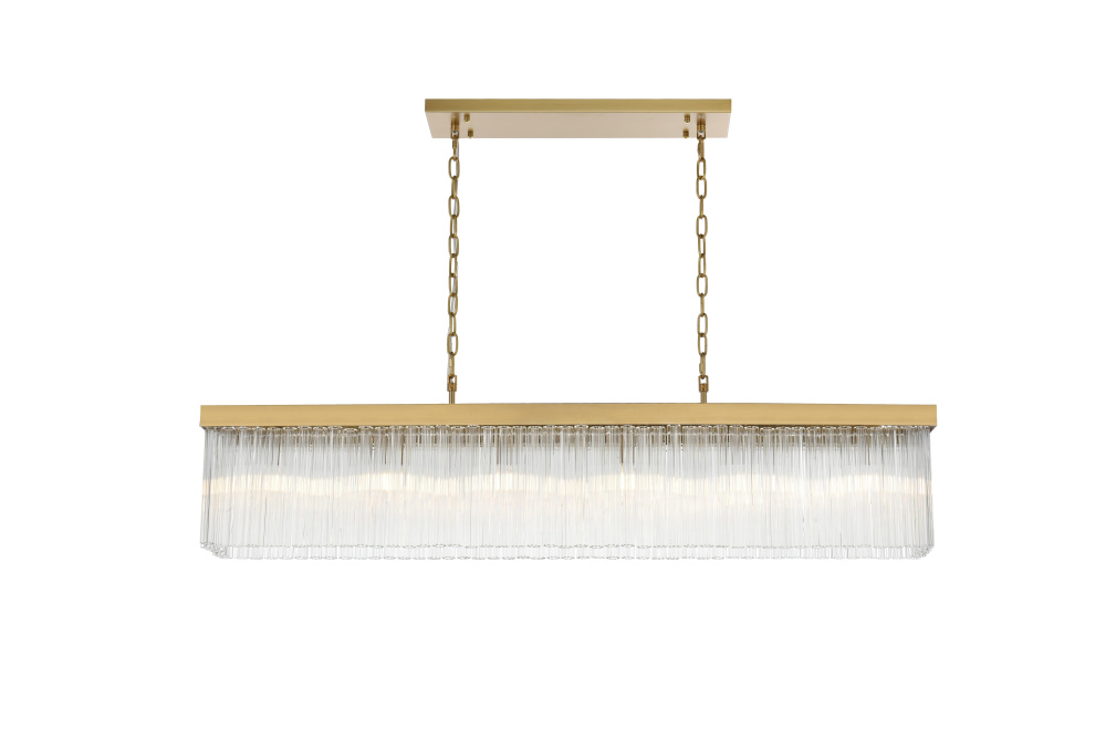 Pendant L49"8"H9"L6 Satin Gold