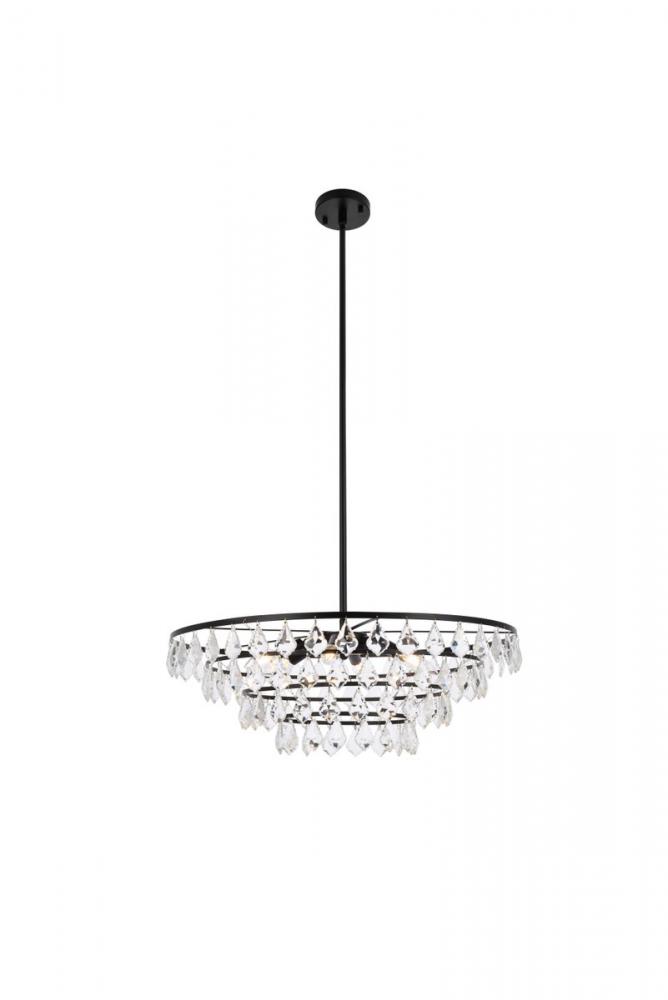 Ella 28 inch pendant in black