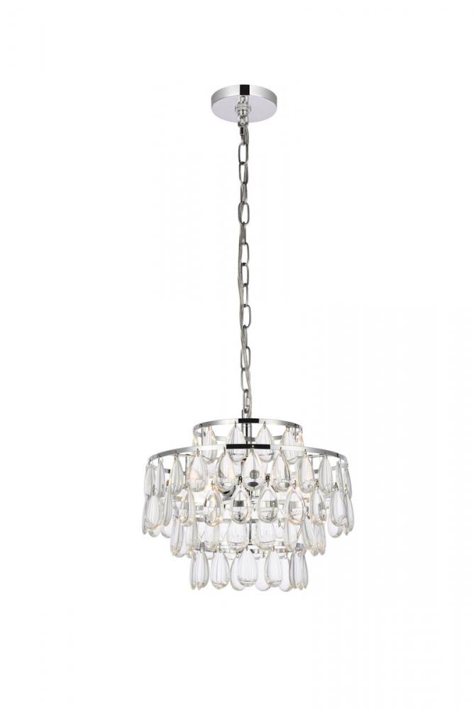 Mila 14 inch pendant in chrome