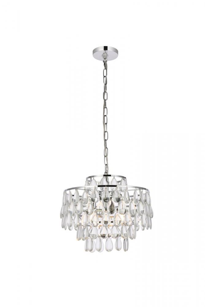 Mila 16 inch pendant in chrome