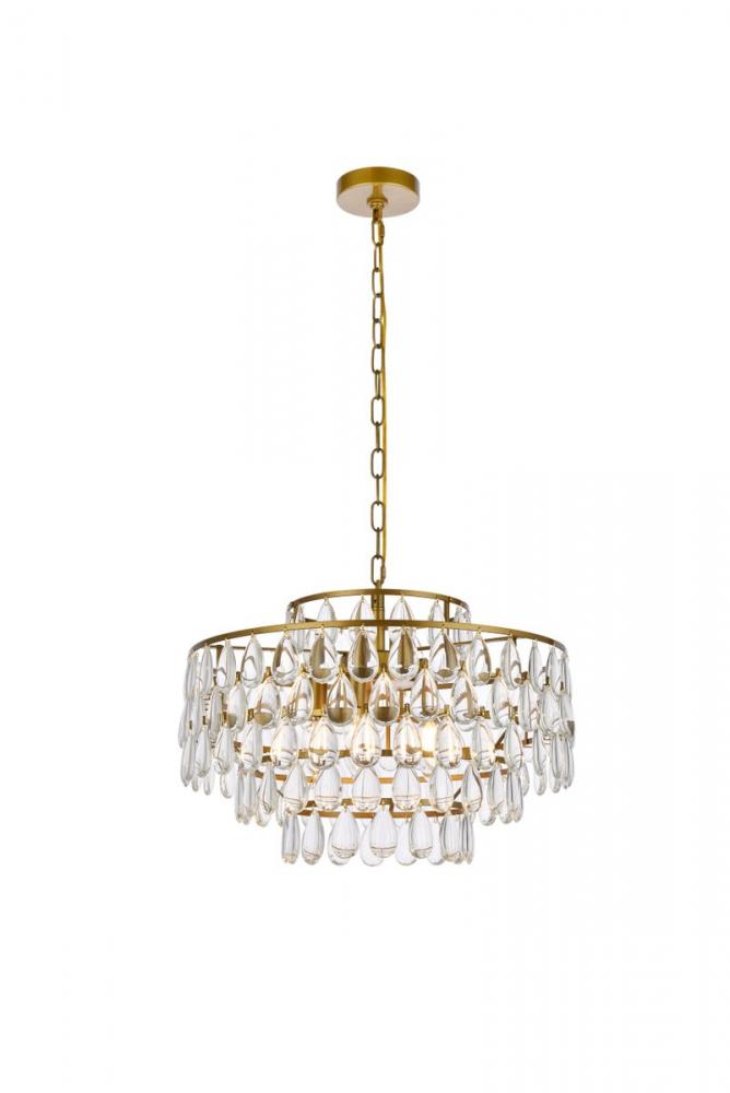 Mila 20 inch pendant in brass