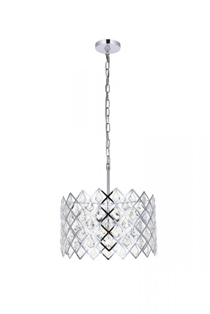 Lyla 16 inch pendant in chrome