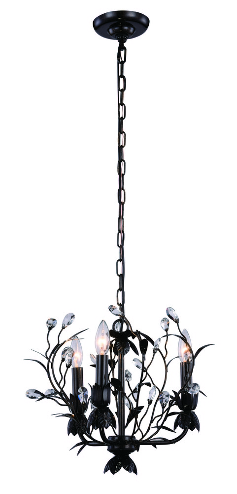 Arbor 3 light Golden Dark Bronze Pendant Clear Royal Cut Crystal